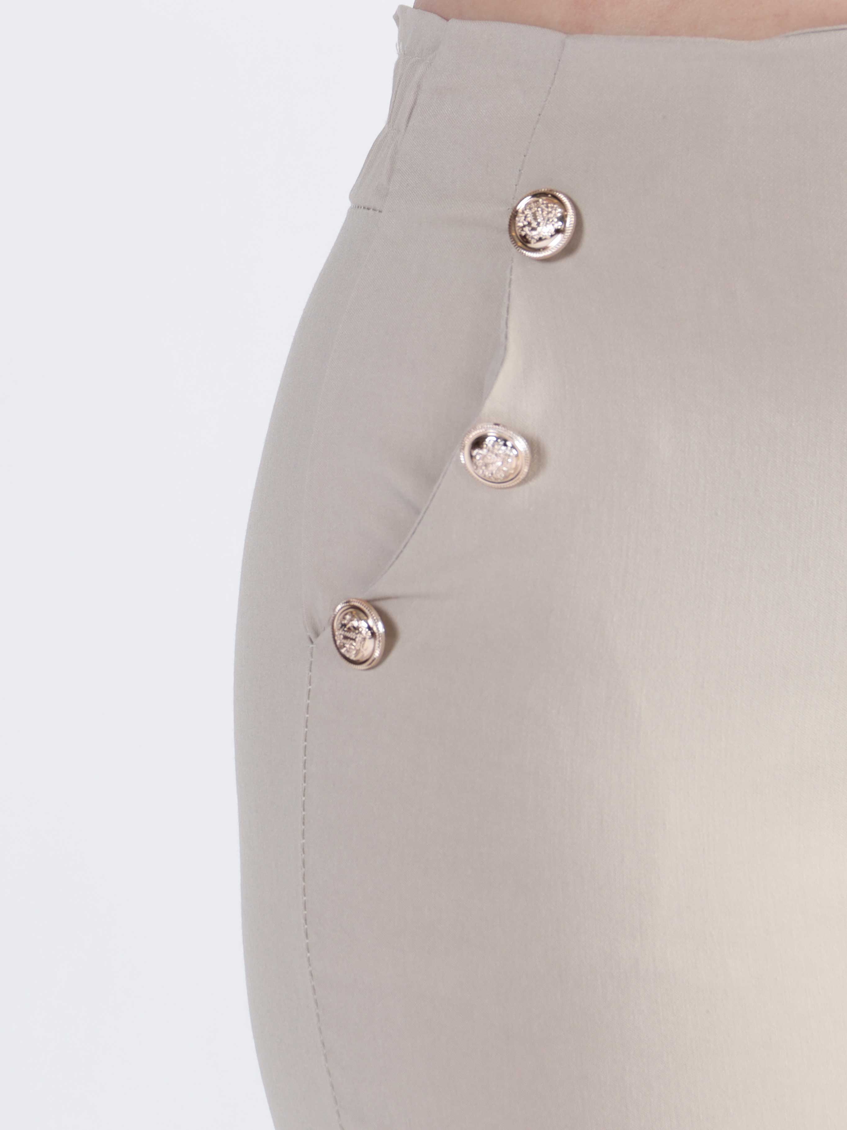 Emma - Leggings med elastikkant i livet og guld knapper